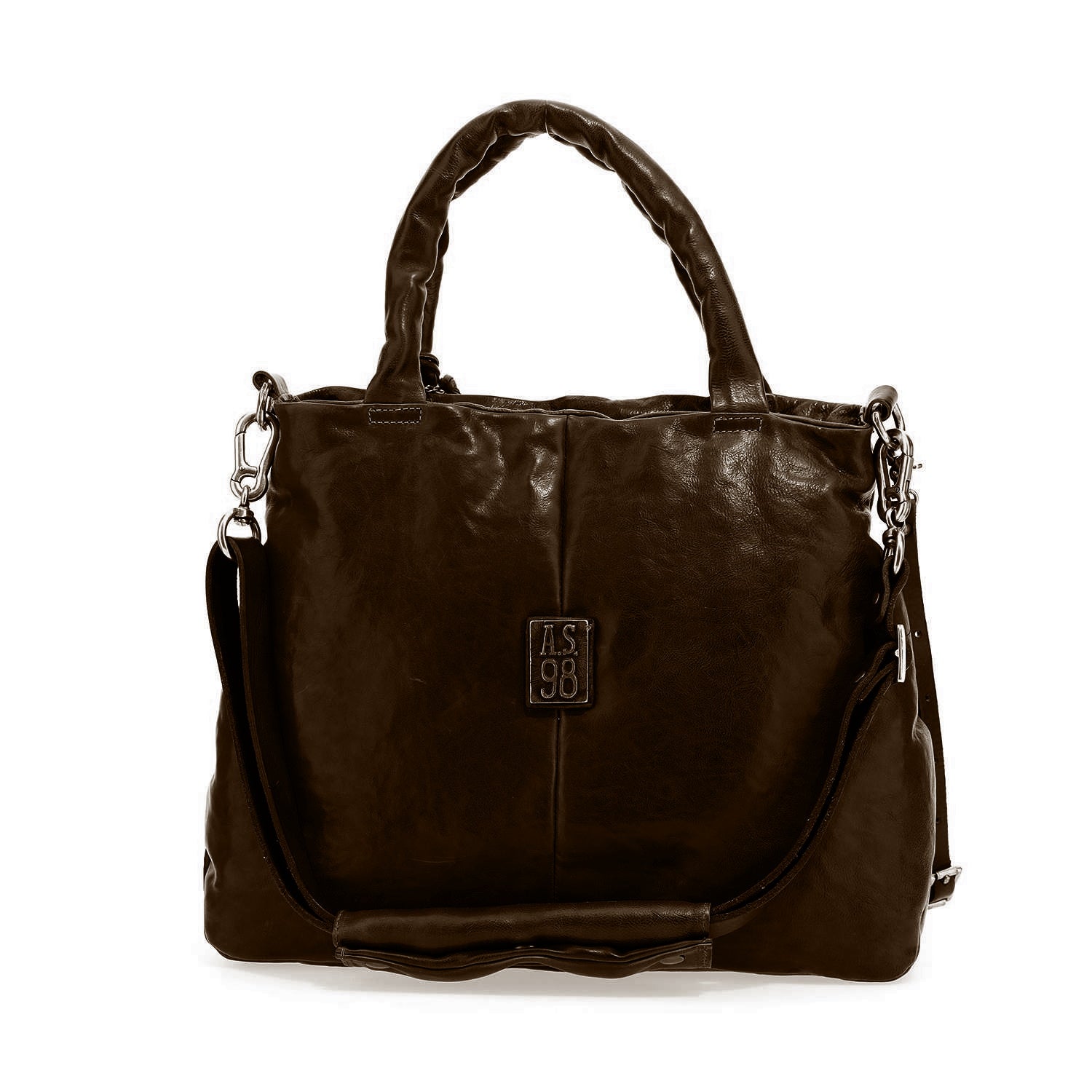 Borsa in pelle donna AS98 200654 Fondente