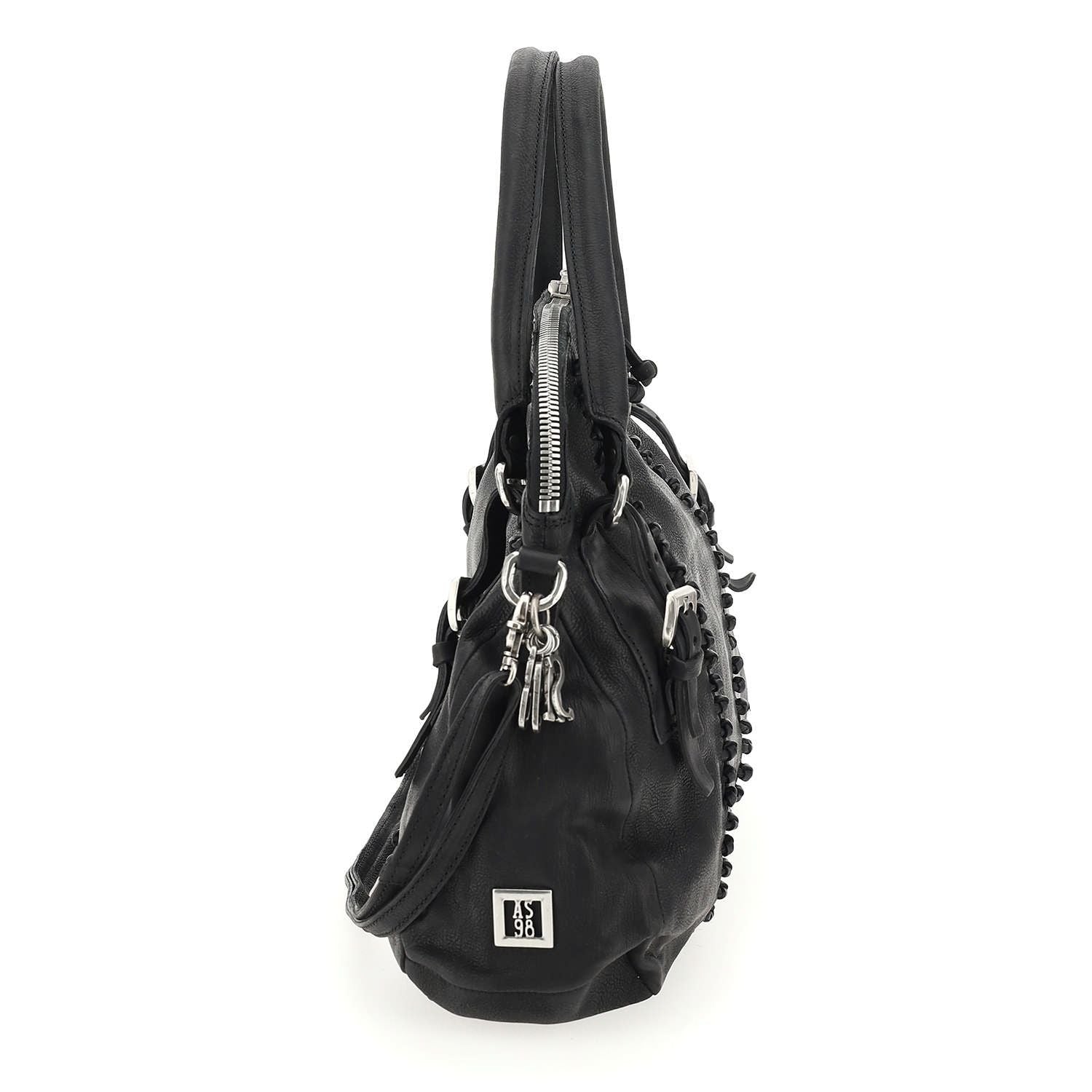 Borsa in pelle donna AS98 200609 Black