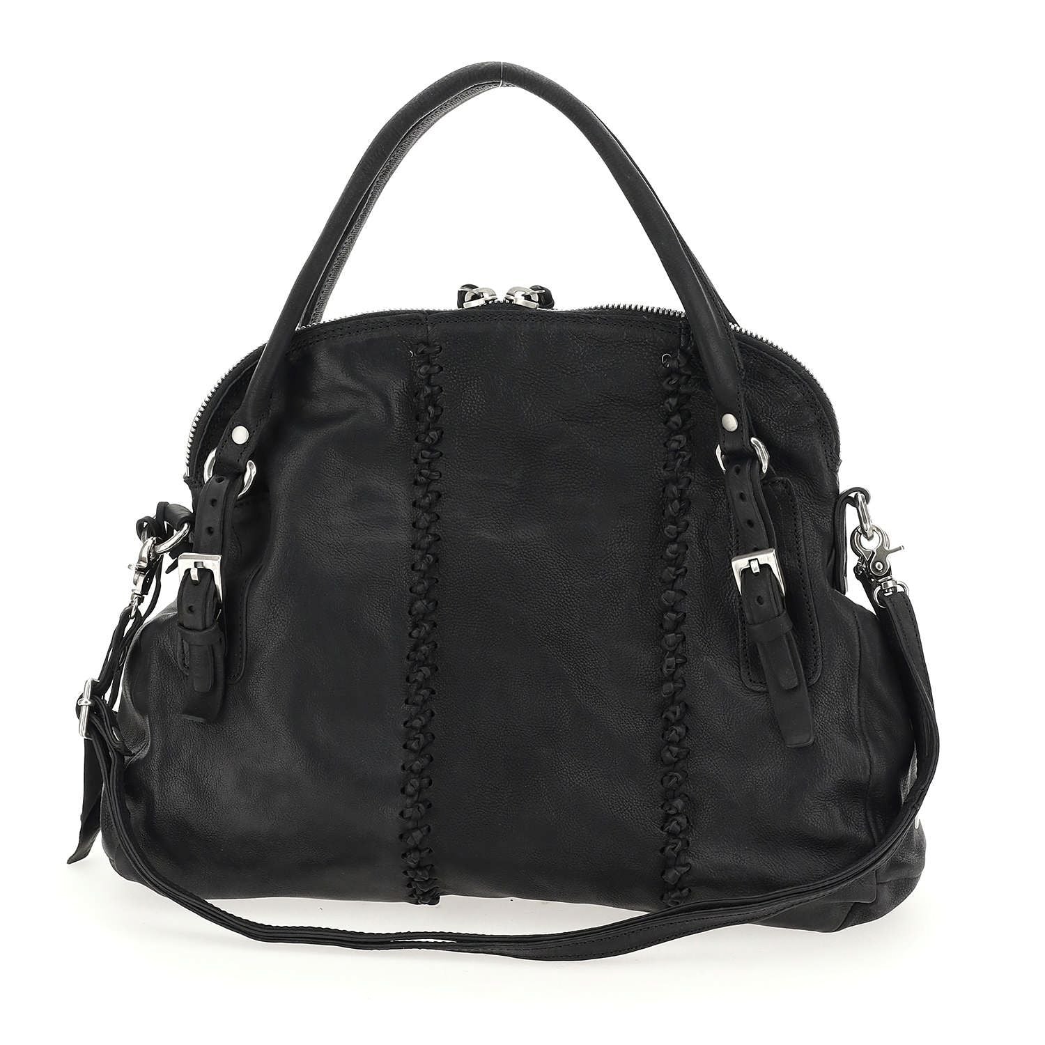 Borsa in pelle donna AS98 200609 Black