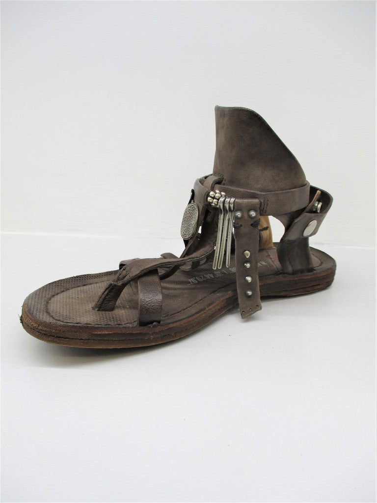 Sandalo pelle donna AS98 534094 fango