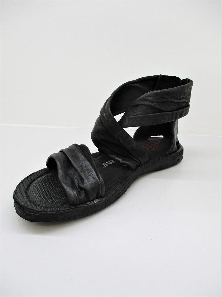 Sandalo pelle donna AS98 534092 nero