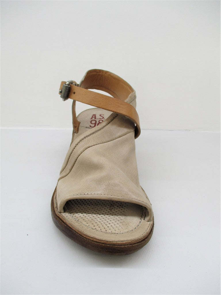 Sandalo pelle donna AS98 690022 bianco