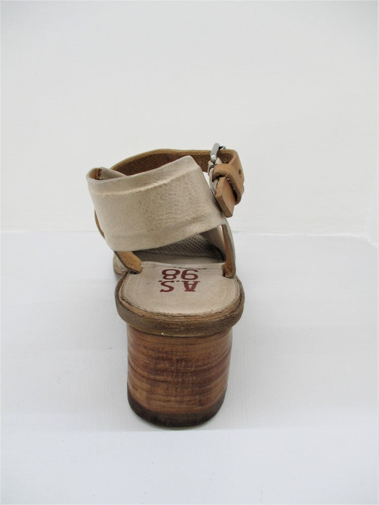 Sandalo pelle donna AS98 690022 bianco