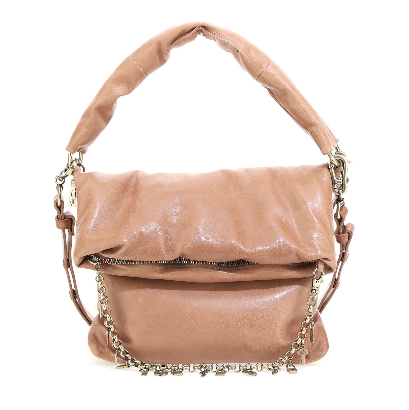 Borsa in pelle donna AS98 Camel - 200677 -