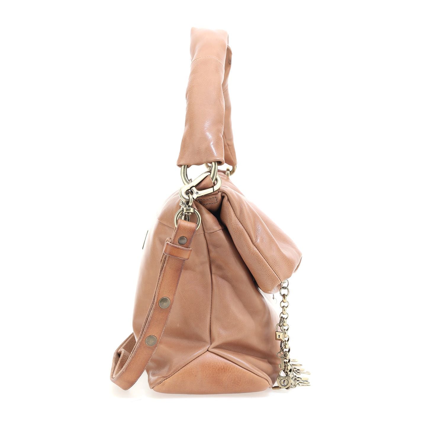Borsa in pelle donna AS98 Camel - 200677 -