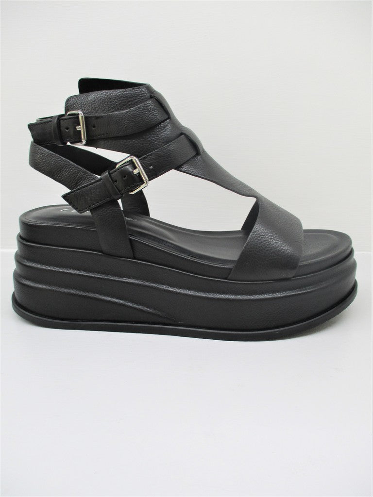 Sandalo pelle donna Cris Vergrè 3601 Nero