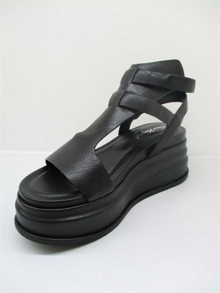 Sandalo pelle donna Cris Vergrè 3601 Nero