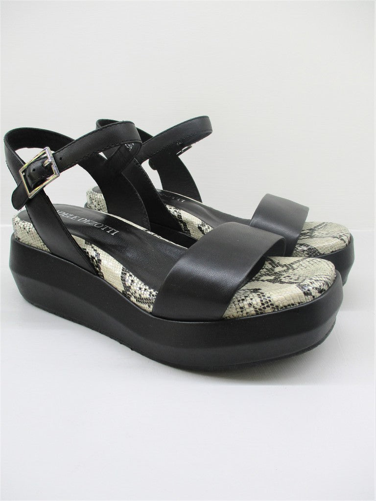 Sandalo pelle donna Adele Dezotti 2306 Nero