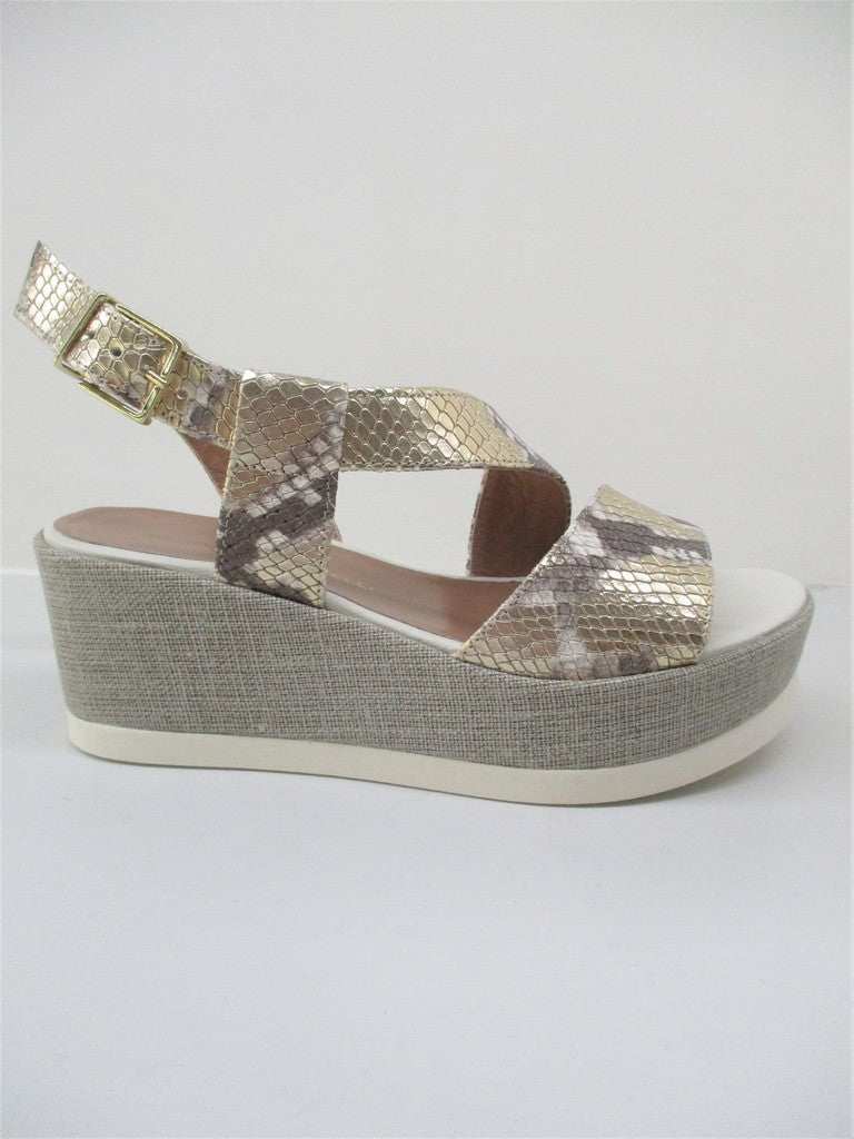 Sandalo pelle donna GIANMARCO SORELLI 1998 Jil Platino