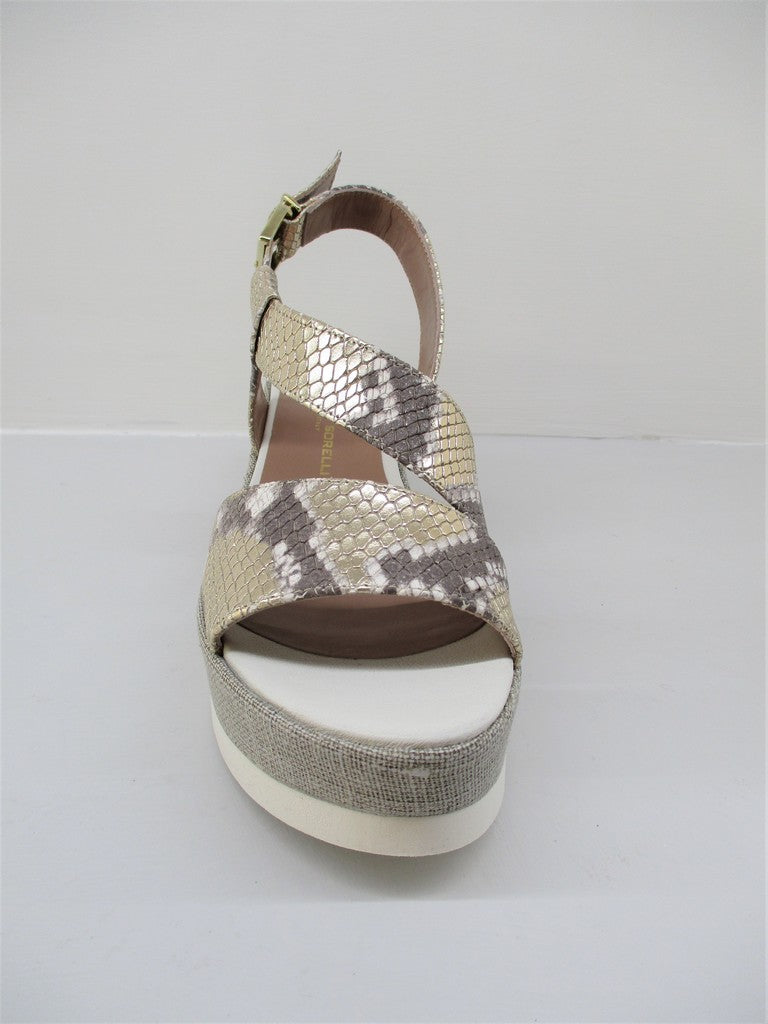 Sandalo pelle donna GIANMARCO SORELLI 1998 Jil Platino