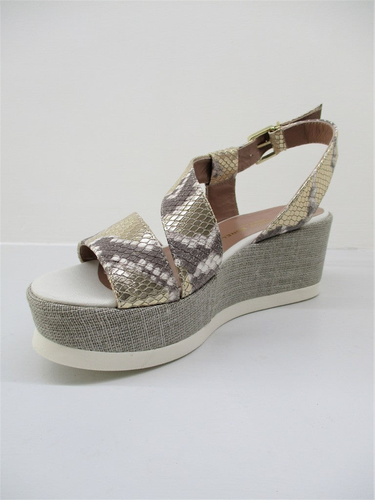 Sandalo pelle donna GIANMARCO SORELLI 1998 Jil Platino