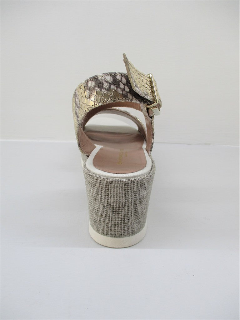 Sandalo pelle donna GIANMARCO SORELLI 1998 Jil Platino