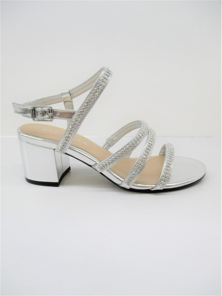 Sandalo pelle donna Apepazza Mina Argento