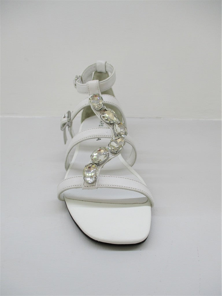 Sandalo pelle donna Apepazza Poppy Bianco