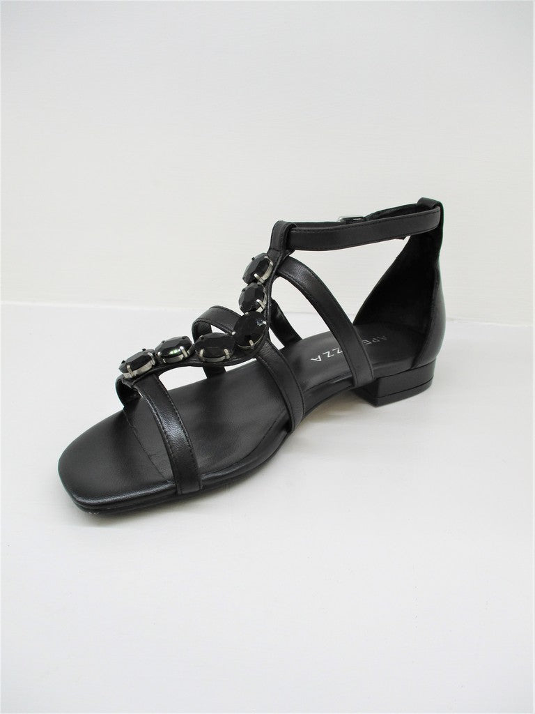 Sandalo pelle donna Apepazza Poppy Nero