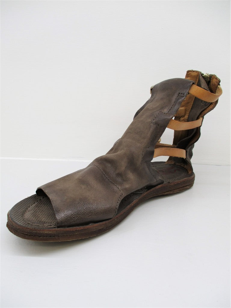 Sandalo pelle donna AS98 534099 fango