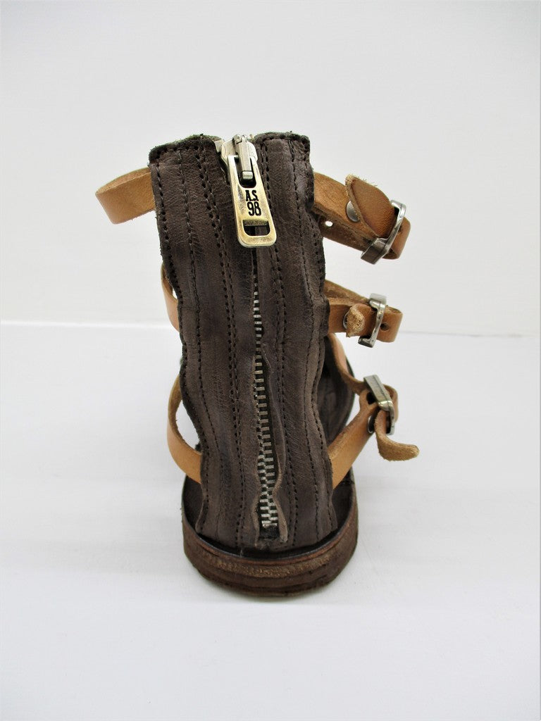 Sandalo pelle donna AS98 534099 fango