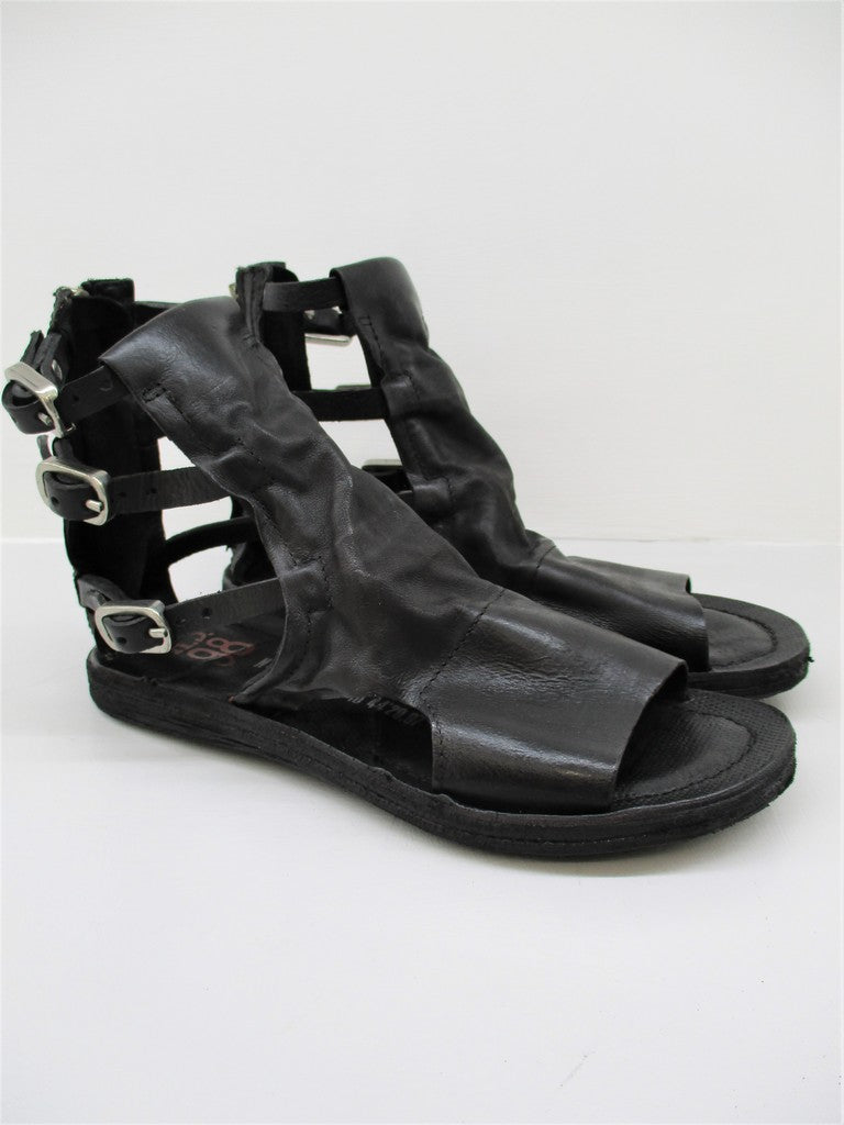 Sandalo pelle donna AS98 534099 nero