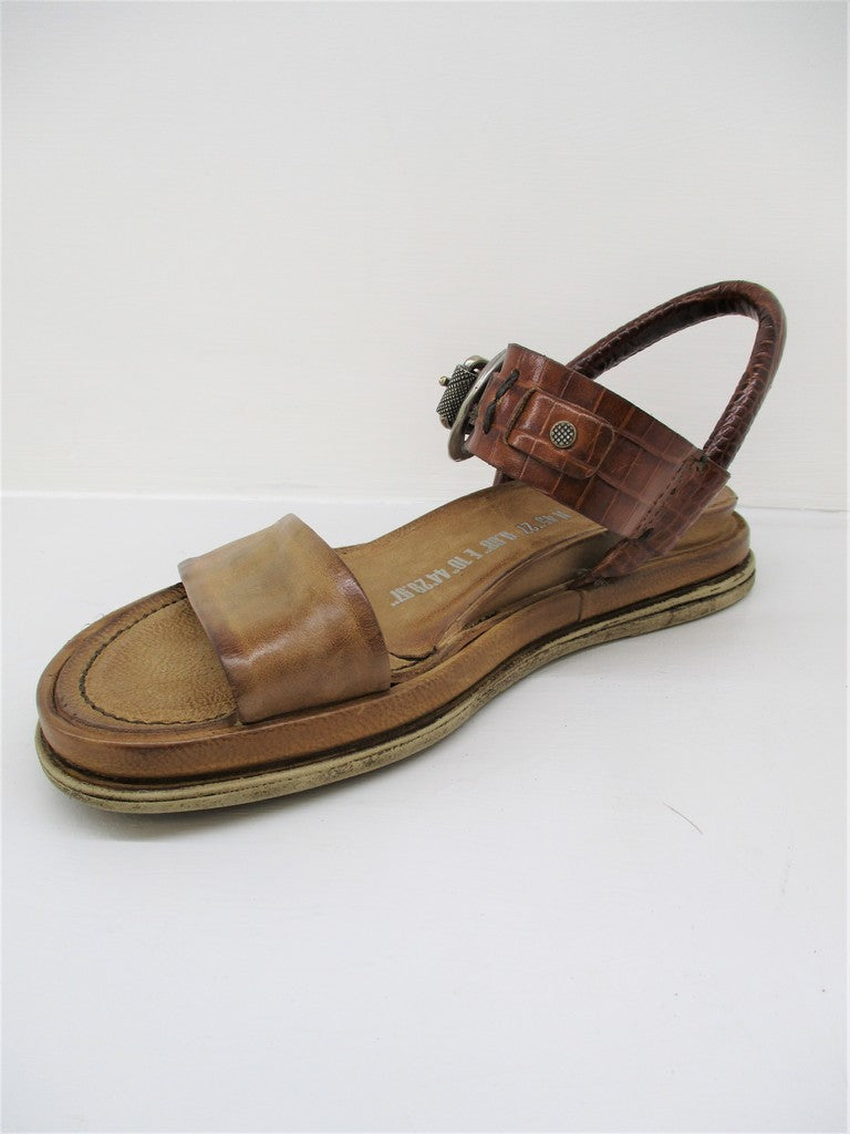 Sandalo pelle donna AS98 699026 cuoio