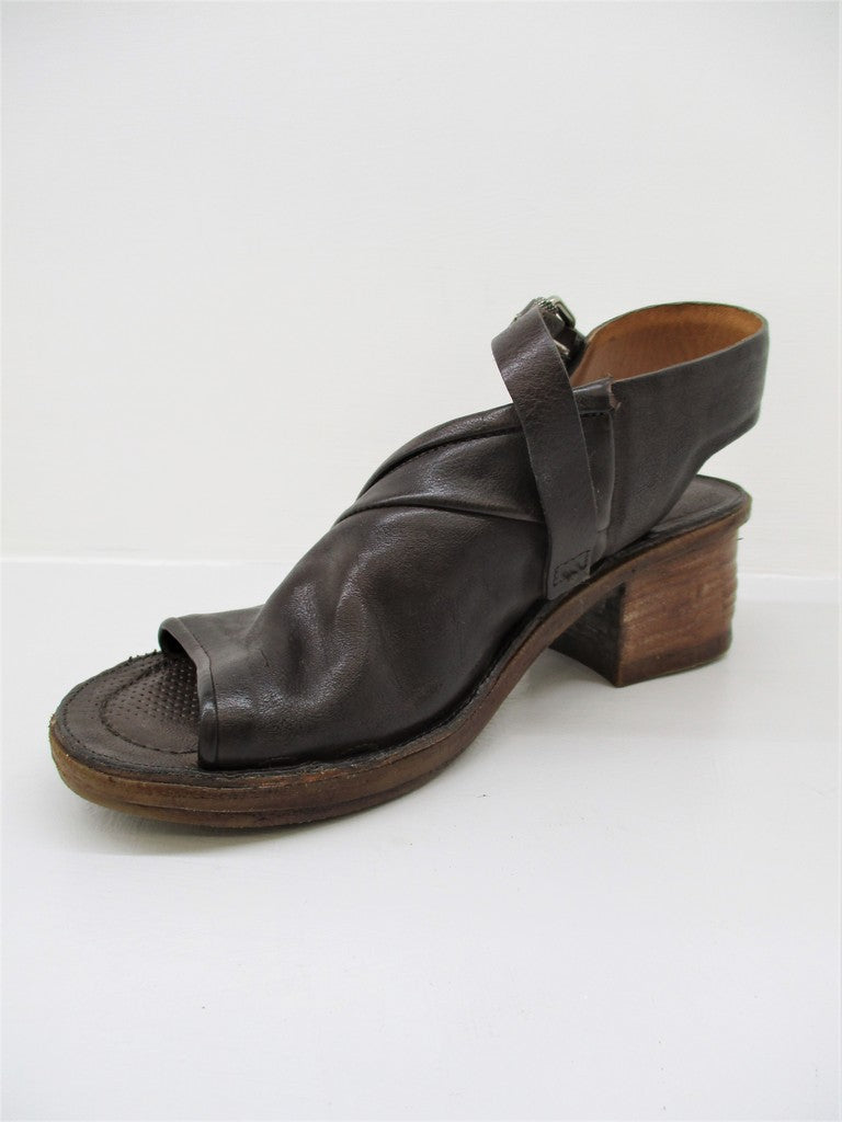 SANDALO PELLE DONNA AS98 690022 FONDENTE