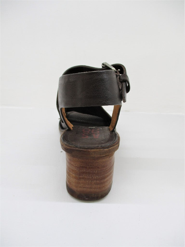SANDALO PELLE DONNA AS98 690022 FONDENTE