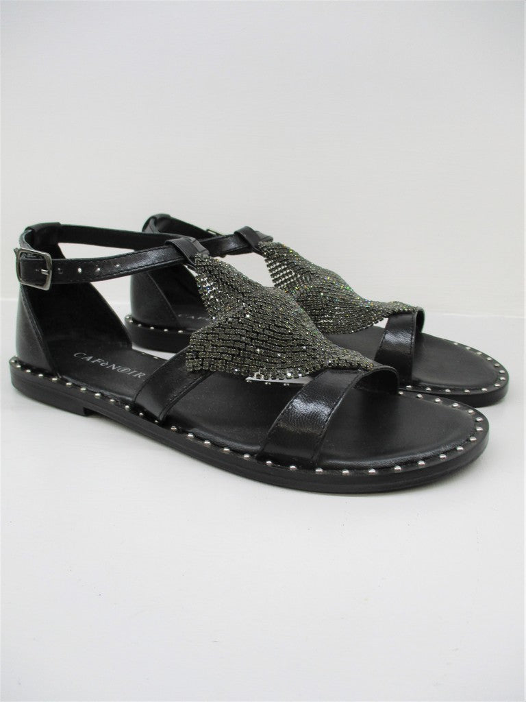Sandalo pelle donna CAFèNOIR GB277 nero