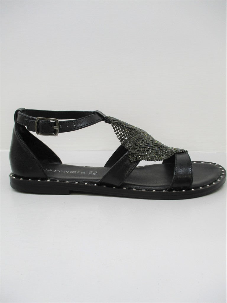 Sandalo pelle donna CAFèNOIR GB277 nero