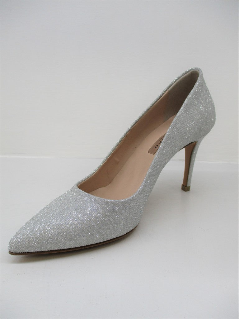 Décolleté pelle donna ALBANO 4021 Argento