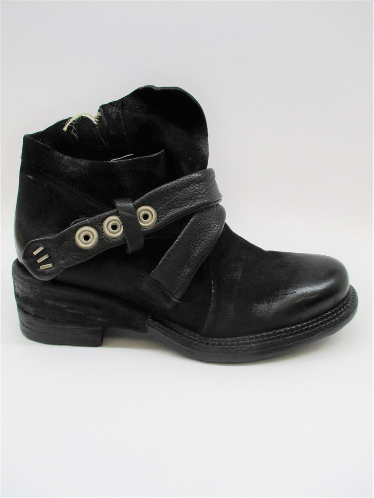 Tronchetto pelle donna AS98 A23204 nero