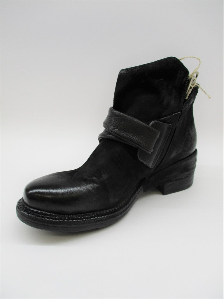 Tronchetto pelle donna AS98 A23204 nero