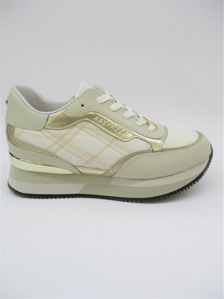 Sneaker in pelle donna APEPAZZA ROCHELLE panna