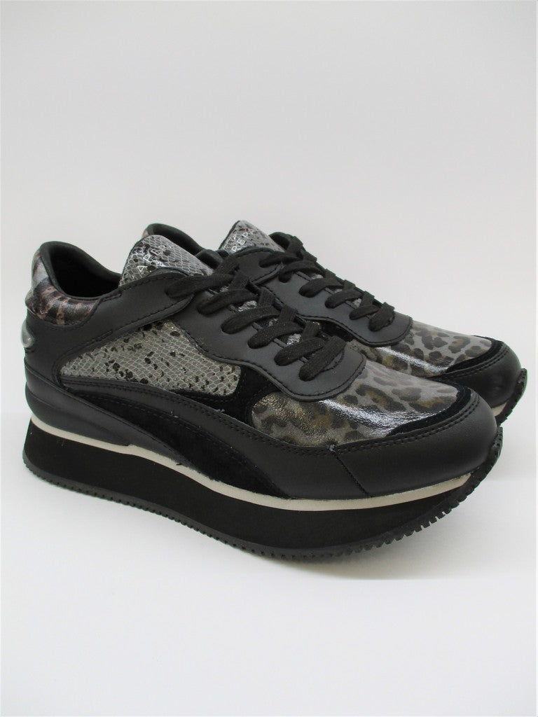 Sneaker in pelle donna APEPAZZA RAVEN nero
