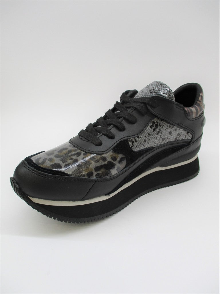 Sneaker in pelle donna APEPAZZA RAVEN nero