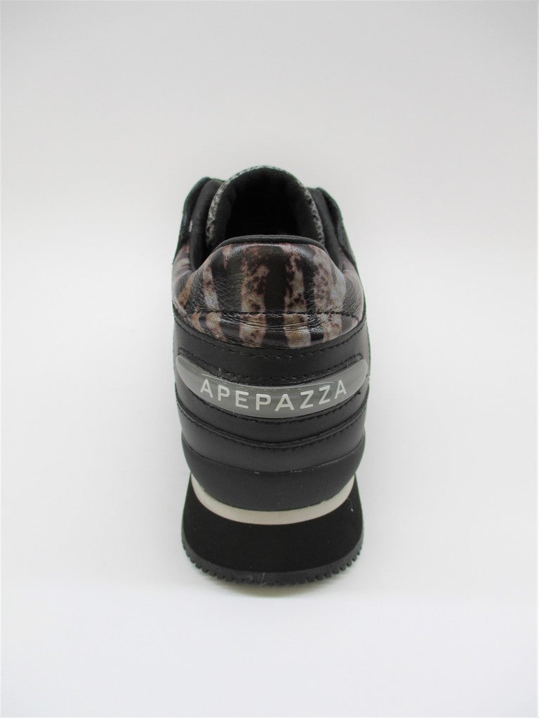 Sneaker in pelle donna APEPAZZA RAVEN nero