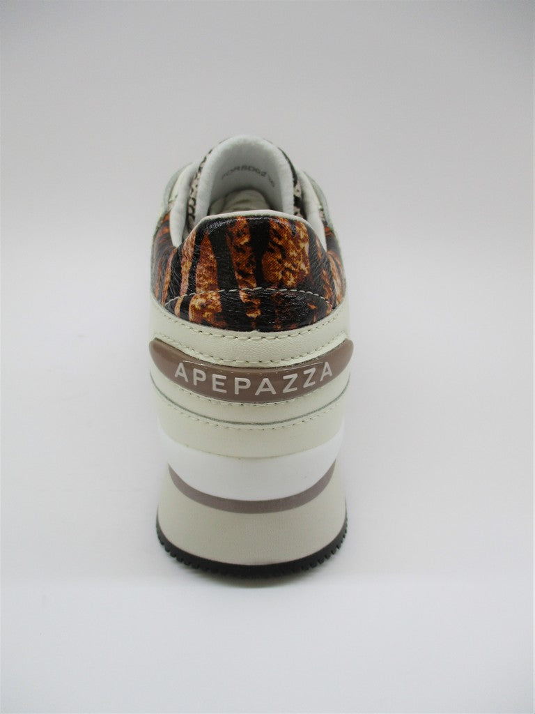 Sneaker in pelle donna APEPAZZA RAVEN panna