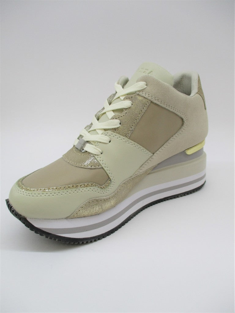 Sneaker pelle donna APEPAZZA HILARY panna