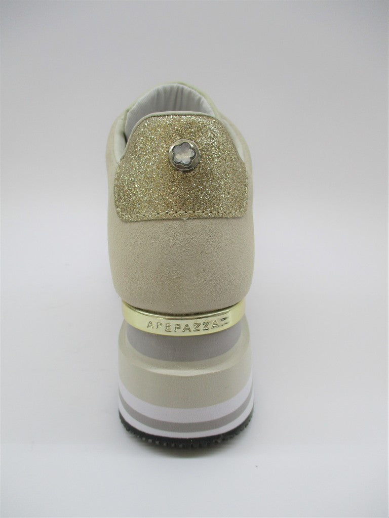 Sneaker pelle donna APEPAZZA HILARY panna