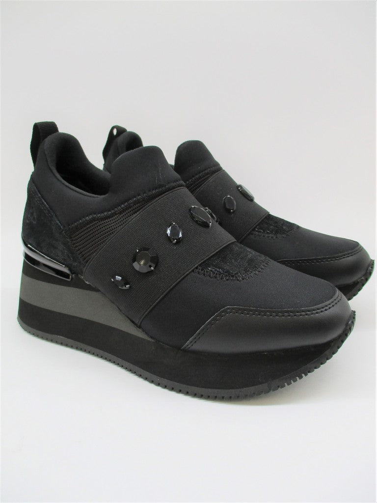 Sneaker in pelle donna APEPAZZA HELLEN nero