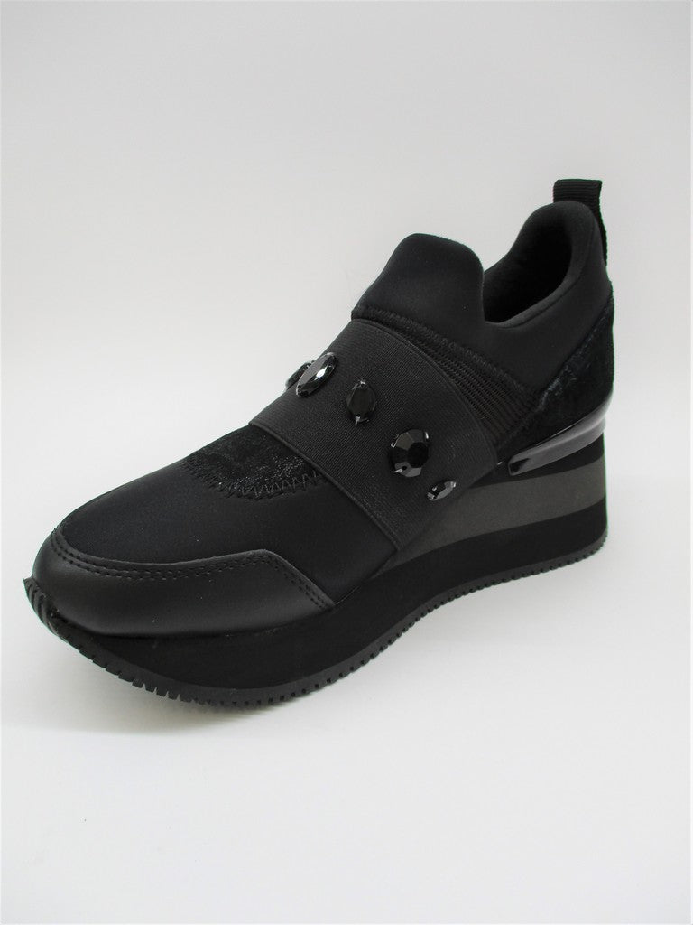 Sneaker in pelle donna APEPAZZA HELLEN nero