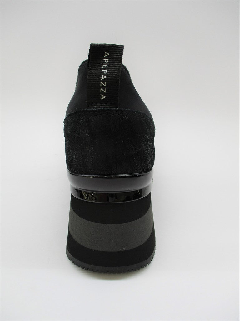 Sneaker in pelle donna APEPAZZA HELLEN nero