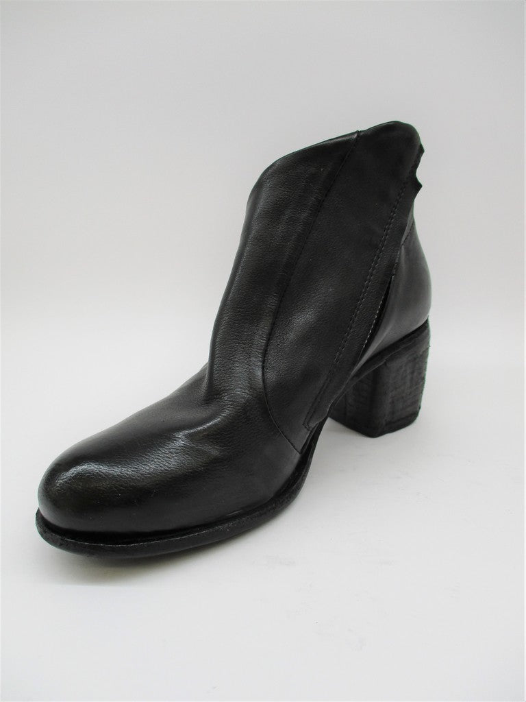 Tronchetto pelle donna AS98 R02204 nero