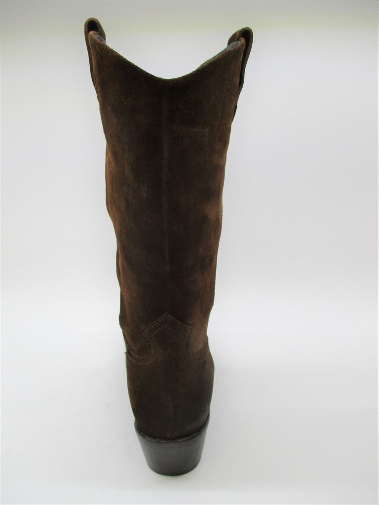 Stivale texano camoscio donna FRU.IT 6446 testa di moro