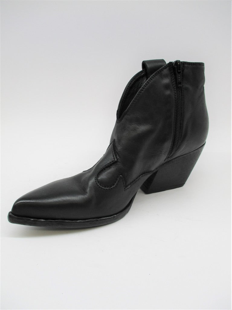 Tronchetto texano pelle donna ELENA IACHI E2004 nero