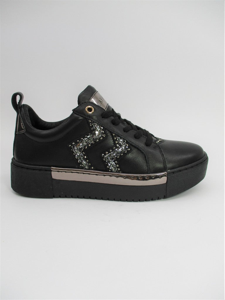 Sneaker pelle donna CAFèNOIR DD112 nero