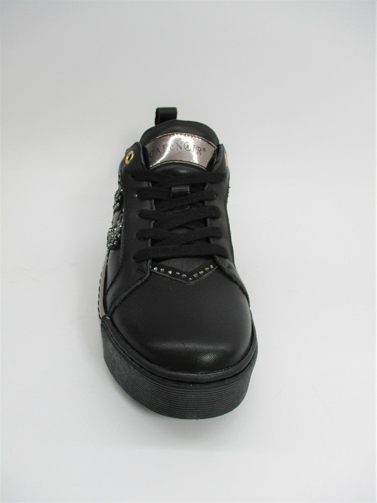 Sneaker pelle donna CAFèNOIR DD112 nero