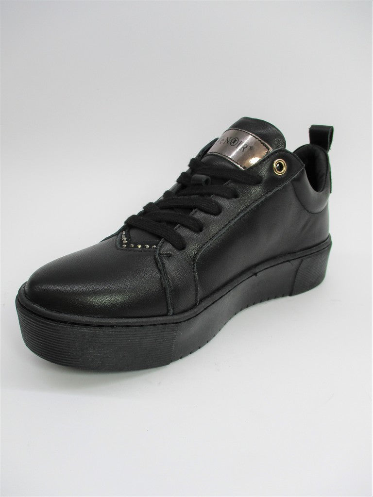 Sneaker pelle donna CAFèNOIR DD112 nero