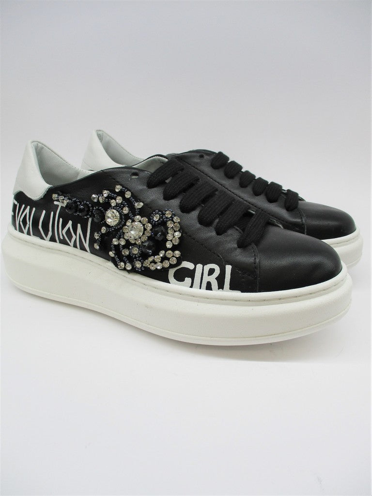 Sneaker pelle donna GIO+ G411B nera