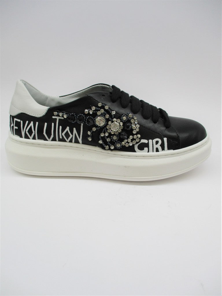 Sneaker pelle donna GIO+ G411B nera