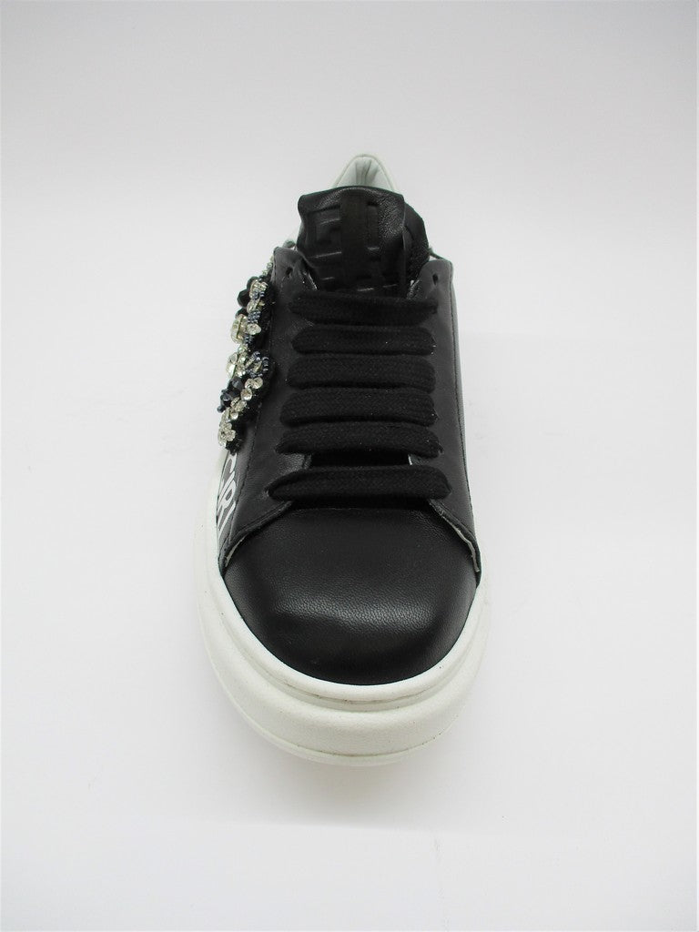 Sneaker pelle donna GIO+ G411B nera