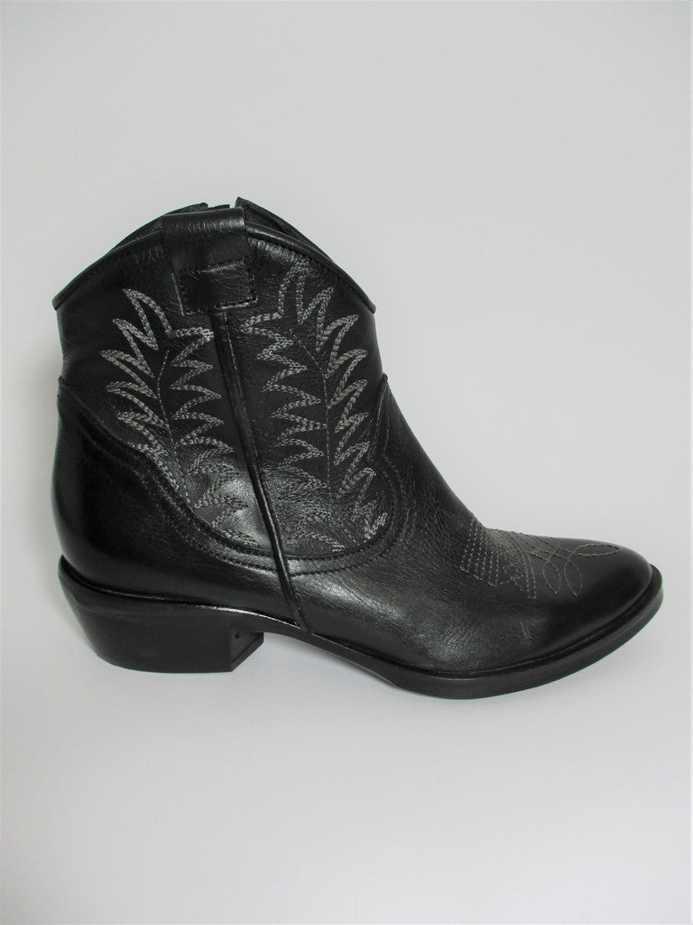Tronchetto texano pelle donna NICHE K2040 nero